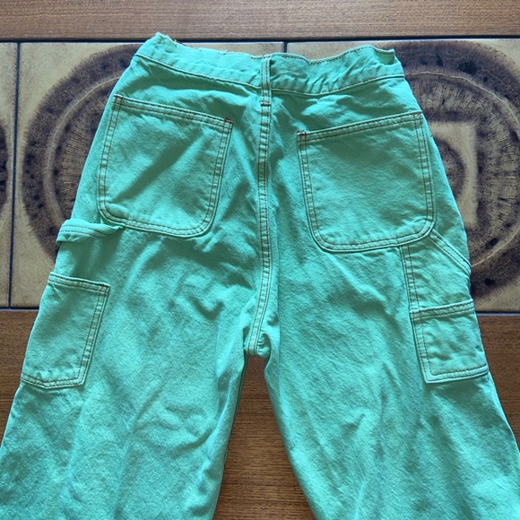 brandy melville lime green ariana painter pants - Picture 3 of 5